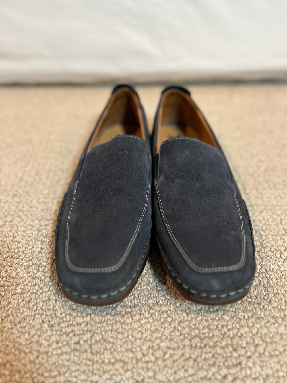 Mephisto Edlef Cool-Air Driving Loafer Shoe Men 12 Moccasins Blue Suede Leather - Picture 5 of 15